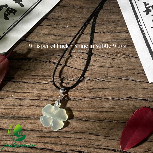 Four-Leaf Clover Jade Necklace